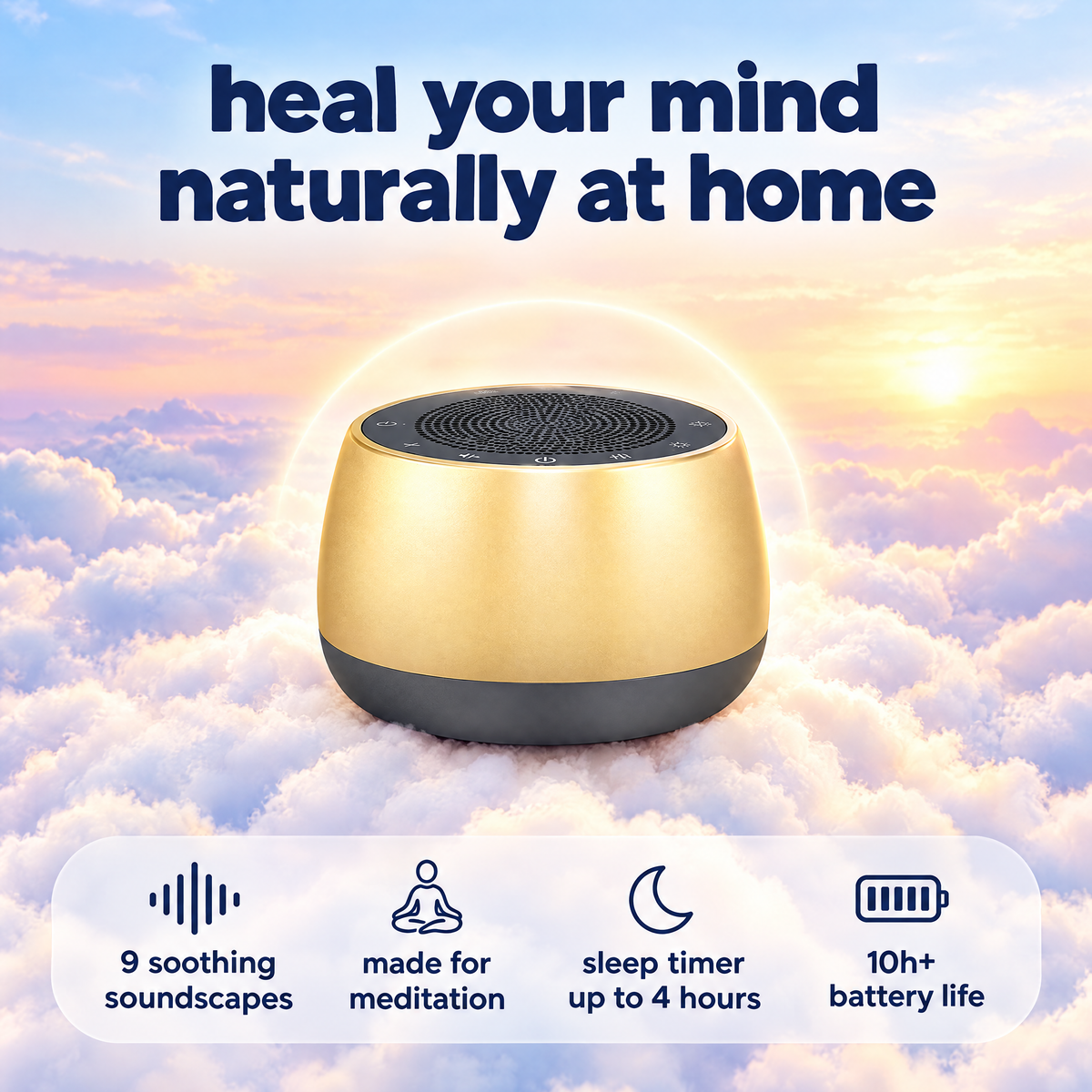 Kelunix Frequency Singing Bowl in gold, product photo