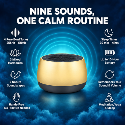 Kelunix Frequency Singing Bowl features infographic